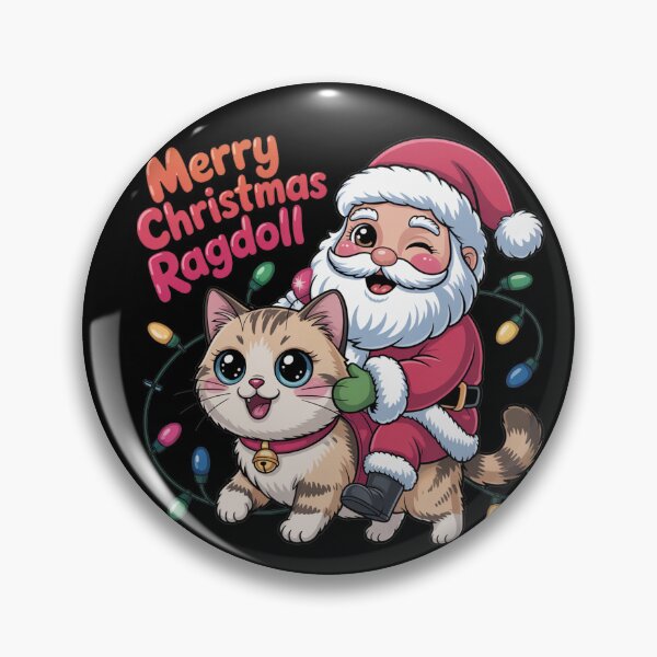 Item preview, Ragdoll cat merry Christmas Santa rich designed and sold by kaka8888.