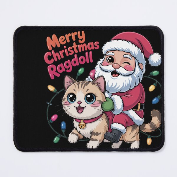 Item preview, Ragdoll cat merry Christmas Santa rich designed and sold by kaka8888.