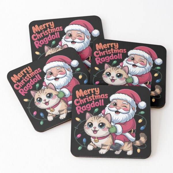 Item preview, Ragdoll cat merry Christmas Santa rich designed and sold by kaka8888.