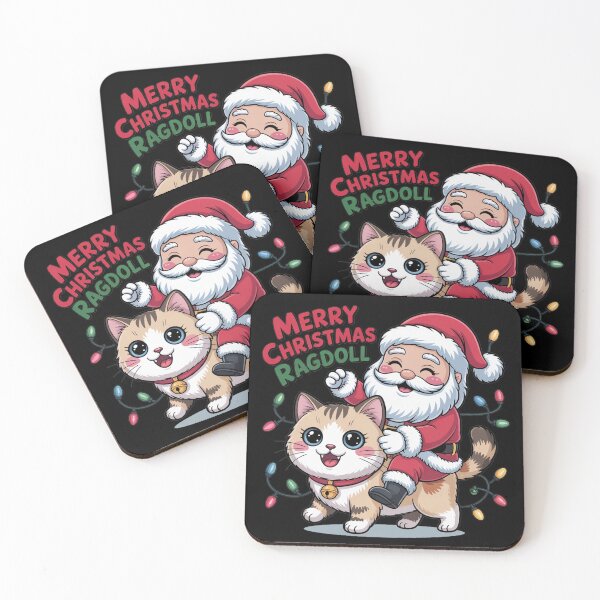 Item preview, Ragdoll cat merry Christmas Santa rich designed and sold by kaka8888.