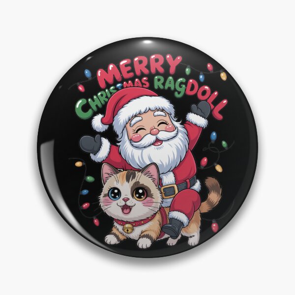 Item preview, Ragdoll cat merry Christmas Santa rich designed and sold by kaka8888.