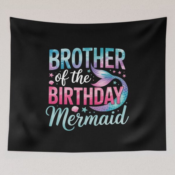 Item preview, Brother Of The Birthday Mermaid Girl Bday Party Squad Family designed and sold by estellaken.