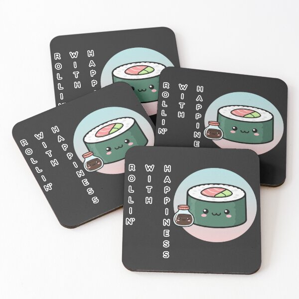 Item preview, Kawaii Blushing Sushi Roll - "Rollin' with Happiness" designed and sold by SebastianSpace.