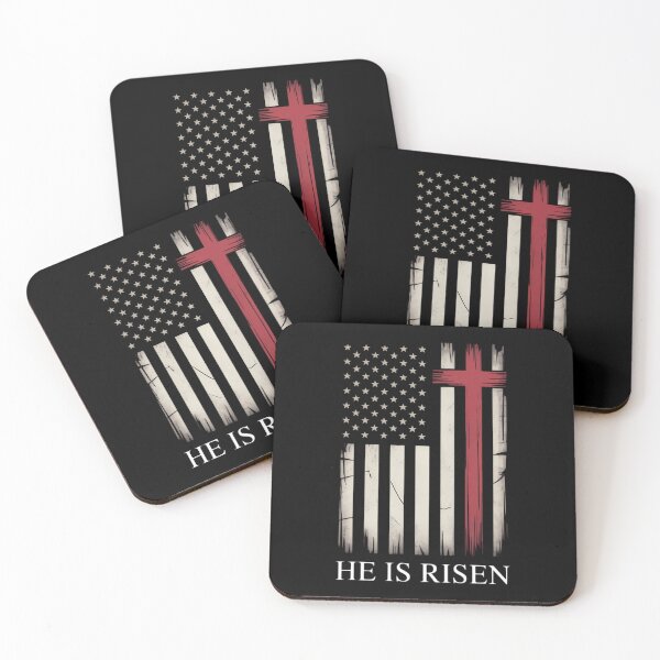 Item preview, He is Risen American Flag Cross Happy Easter designed and sold by DentistLegal.