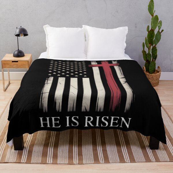 Item preview, He is Risen American Flag Cross Happy Easter designed and sold by DentistLegal.
