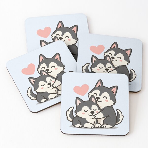 Item preview, Husky Hugs – Blue Eyes Cute Pup Art designed and sold by dogmomtees.
