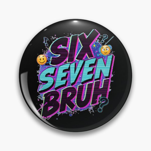 Item preview, Six Seven Bruh – Vapor Cyber Meme Design designed and sold by NORAND-online.