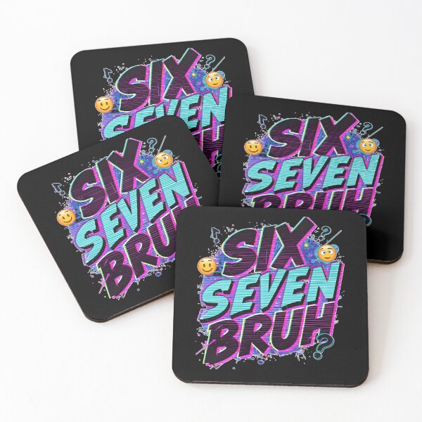 Item preview, Six Seven Bruh – Vapor Cyber Meme Design designed and sold by NORAND-online.