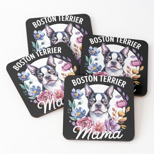 Artikelvorschau, Aquarell-Blumenmotiv, Boston Terrier Mama, Hundeliebhaberin, Muttertag entworfen und verkauft von MyzoToyota.