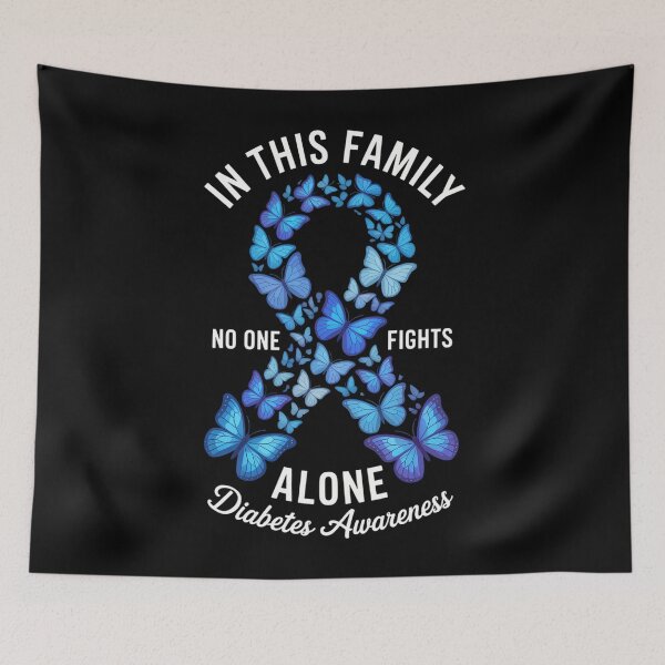 Item preview, Diabetes Awareness Family Support Ribbon Butterflies designed and sold by cosmicncozyS.