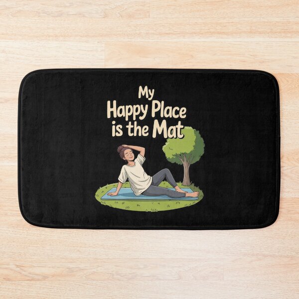 Item preview, My Happy Place is The Mat Yoga Mindfulness designed and sold by HardcoreTour.