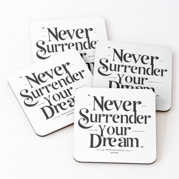Item preview, Never Surrender Your Dream — Inspirational Minimalist Tee designed and sold by Irene Catchmind.