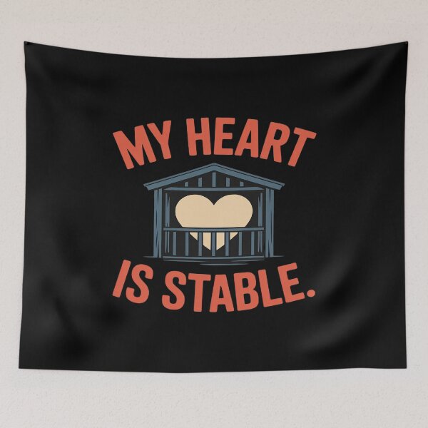 Item preview, My Heart is Stable Horse Lover Equestrian novelty designed and sold by HardcoreTour.