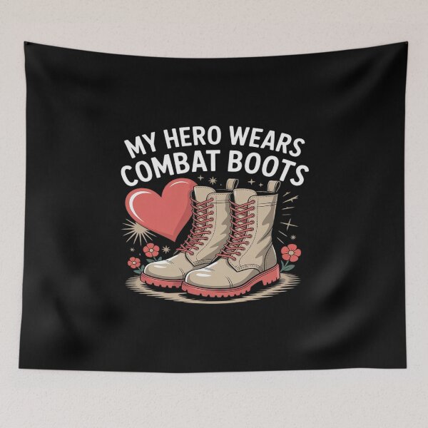 Item preview, My Hero Wears Combat Boots Military designed and sold by HardcoreTour.