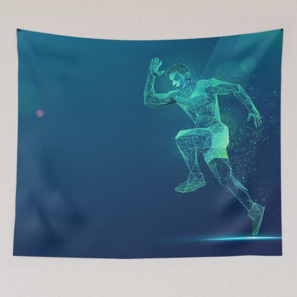 Item preview, sport science technology, polygon runner with futuristic element designed and sold by NiamLab.