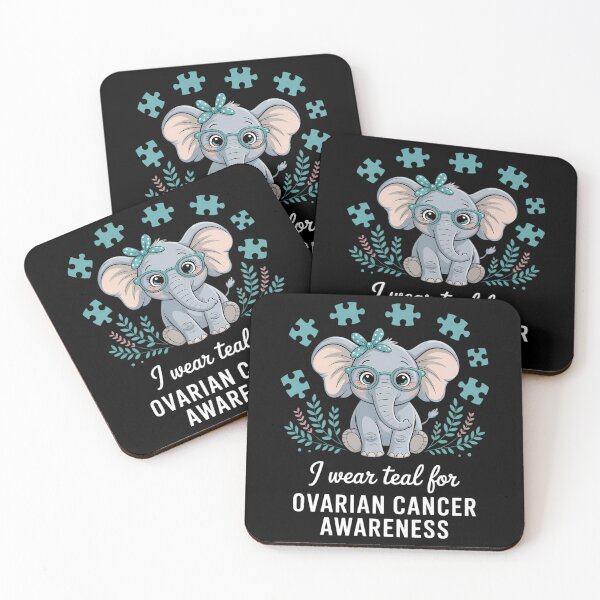 Item preview, Elephant Cute Ovarian Cancer Awareness designed and sold by cosmicncozyS.