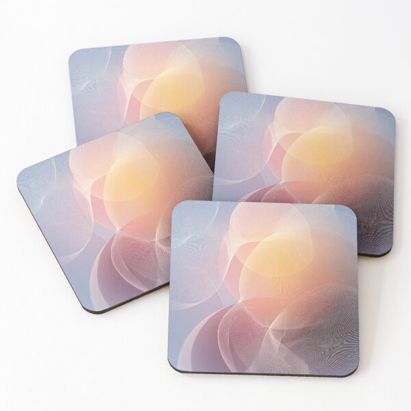 Item preview, Halo Geometry Field – Ethereal Pastel Minimalist Abstract Wall Art designed and sold by LunaPoster.