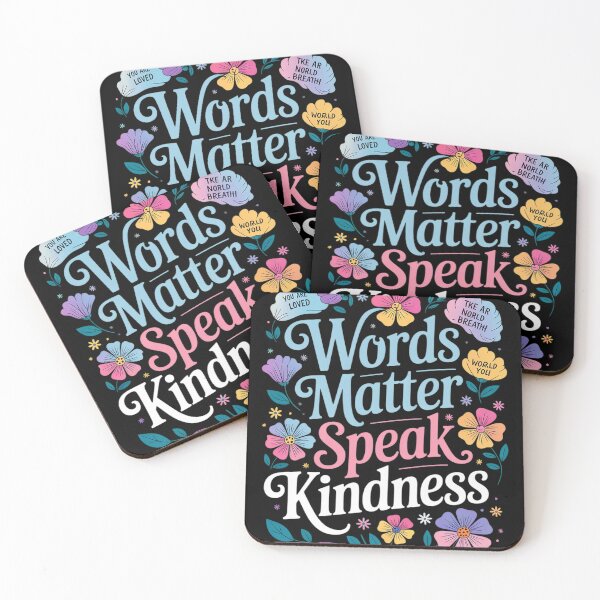 Item preview, Words Matter Speak Kindness Inspirational Floral Positive  designed and sold by MyzoToyota.