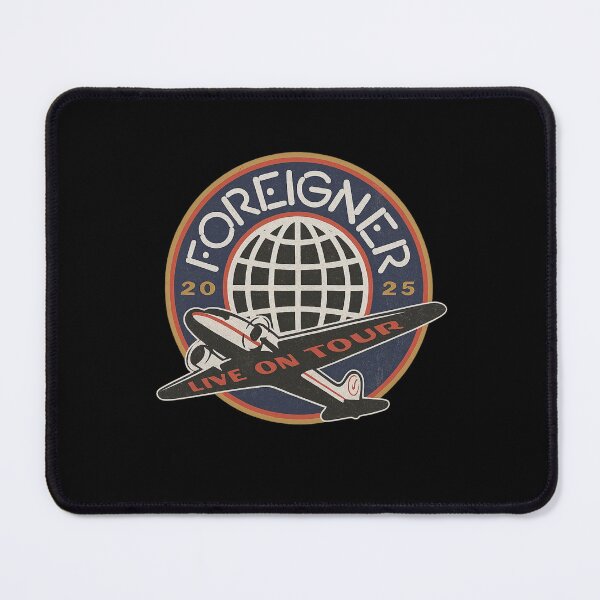Item preview, Foreigner – 2025 Live on Tour Globe & Airplane Badge designed and sold by ketttitisandnon.