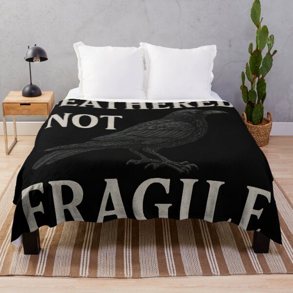 Item preview, Feathered Not Fragile – Gothic Crow Empowerment Quote designed and sold by Mouraludia.