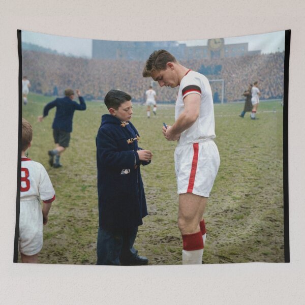 Item preview, Duncan Edwards with a young fan on the pitch designed and sold by AndythephotoDr.