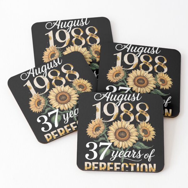 Item preview, 37 Years Old August 1988 Floral 37th Birthday Decorations  designed and sold by MyzoToyota.