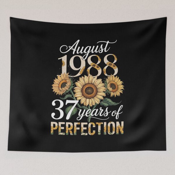 Item preview, 37 Years Old August 1988 Floral 37th Birthday Decorations  designed and sold by MyzoToyota.