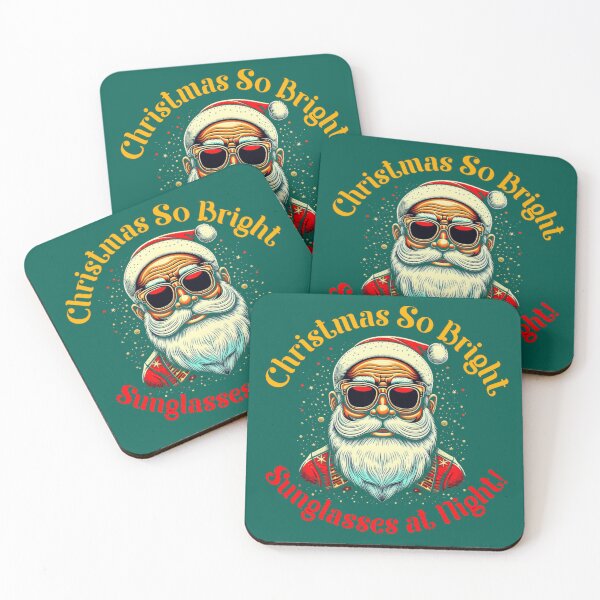 Item preview, Christmas So Bright Sunglasses at Night Cool Santa Graphic Tee designed and sold by GenZFashion000.