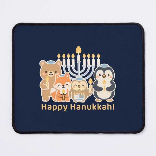 Item preview, Happy Hanukkah – Cute Animal Menorah Design designed and sold by Thank-HaShem.