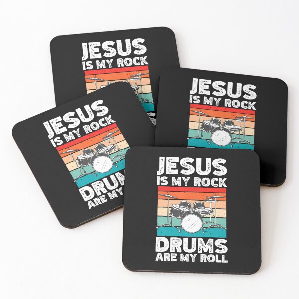 Item preview, Jesus Is My Rock Drums Are My Roll designed and sold by JuneLisa1.
