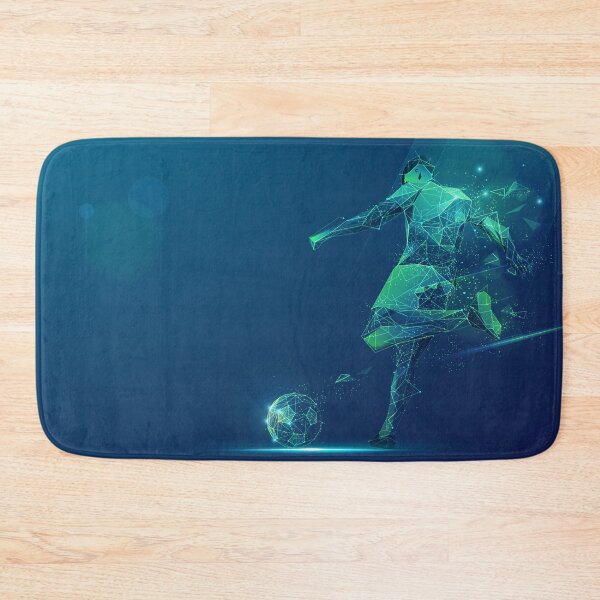 Item preview, graphic of wireframe soccer player shooting ball with lighting effect designed and sold by NiamLab.