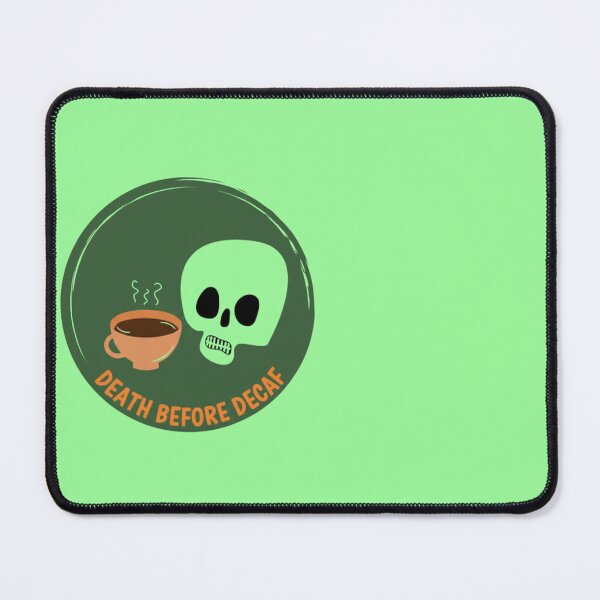 Item preview, Death Before Decaf Funny Coffee Skull Minimalist Art designed and sold by anandsiva2703.