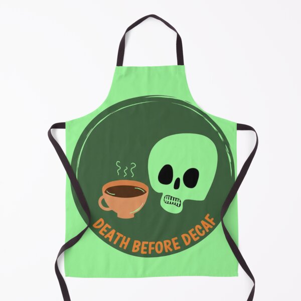 Item preview, Death Before Decaf Funny Coffee Skull Minimalist Art designed and sold by anandsiva2703.