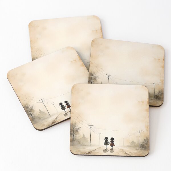 Item preview, Water Color of 2 Kids in a Lonely Old Town designed and sold by Huskyyy Designs.