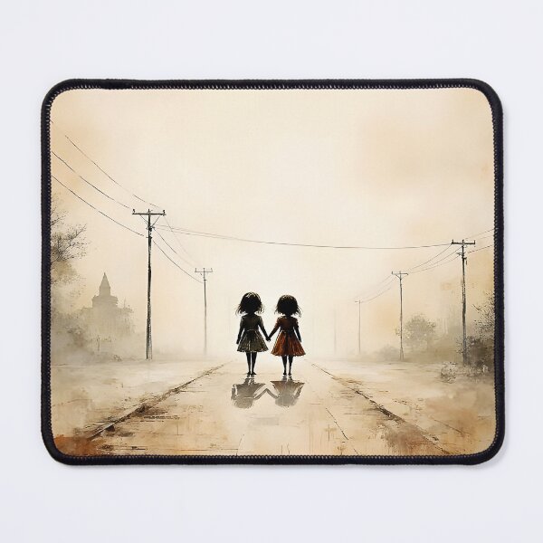 Item preview, Water Color of 2 Kids in a Lonely Old Town designed and sold by Huskyyy Designs.