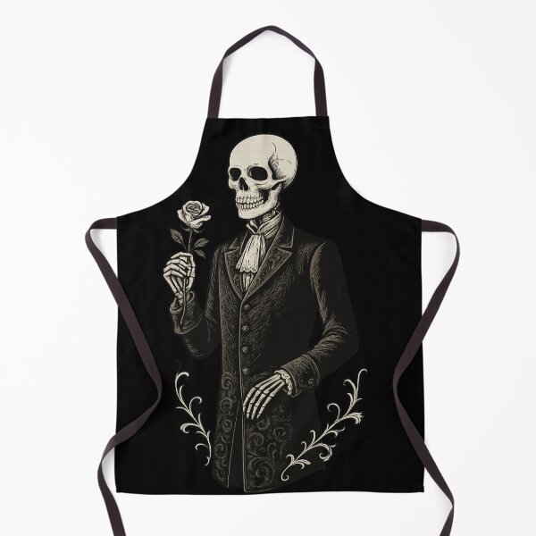 Item preview, Victorian Skeleton Gentleman with Rose – Gothic Dark Romantic Art designed and sold by Mouraludia.
