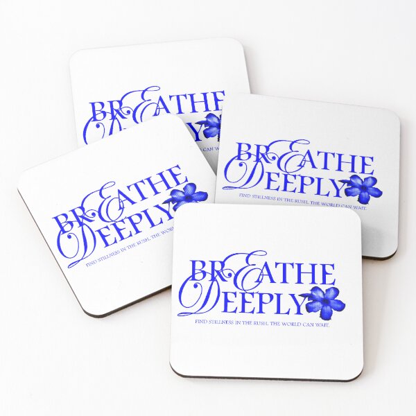 Item preview, Aesthetic Breathe Deeply Art Print - Minimalist Flower Illustration - Self Care Reminder designed and sold by Quipzzy.