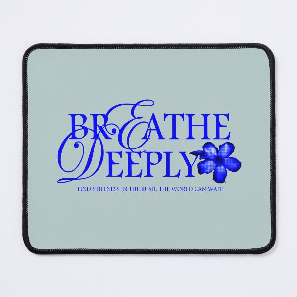 Item preview, Aesthetic Breathe Deeply Art Print - Minimalist Flower Illustration - Self Care Reminder designed and sold by Quipzzy.