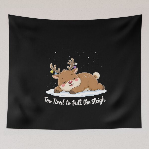 Item preview, Chill Reindeer – “Too Tired to Pull the Sleigh” | Cute Lazy Christmas Reindeer Design designed and sold by ColorSplash123.