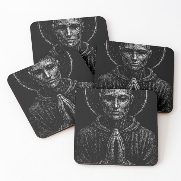 Item preview, Cybernetic Saint Android – Dark Futuristic Sacred Machine designed and sold by Mortisigil.