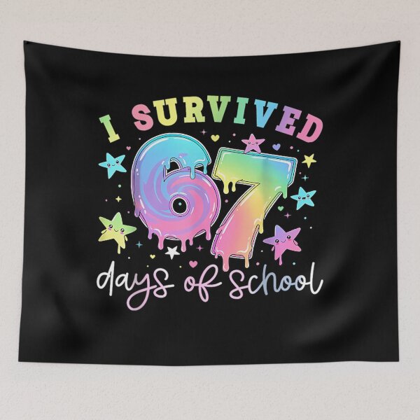 Item preview, 67 Days Funny I Survived Meme 67 Student School Classic Teacher of designed and sold by SteveSaccoro.