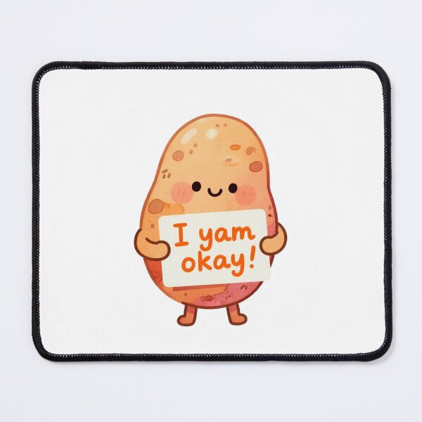 Item preview, I Yam Okay – Sweet Potato Self-Care Sticker designed and sold by MissKoalaJY.