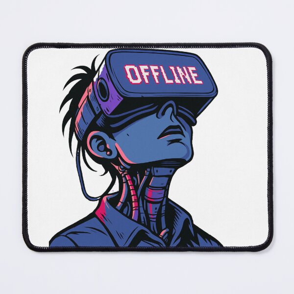 Item preview, Cyborg with “OFFLINE” VR Visor designed and sold by Sauartsy.
