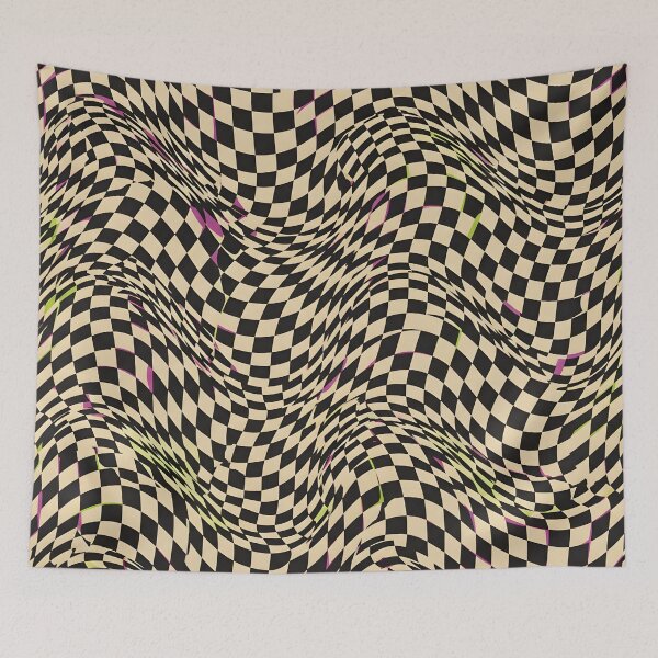 Item preview, Warped Checkered Waves designed and sold by Kaleidoscope Print.
