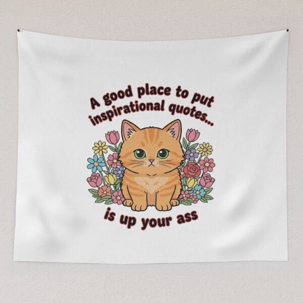 Item preview, A good place to put inspirational quotes, cute cat, sarcastic, funnyfits70, Humor, Funny, retro, vintages, funny quotes, animal humor, designed and sold by FunnyFits70.