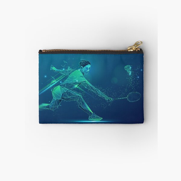 Item preview, graphic of wireframe badminton player  with lighting effect designed and sold by NiamLab.