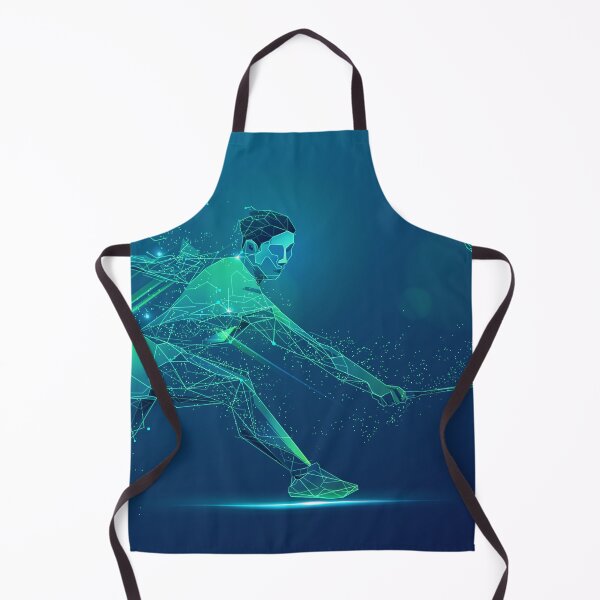 Item preview, graphic of wireframe badminton player  with lighting effect designed and sold by NiamLab.