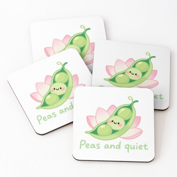 Item preview, Peas and Quiet – Calm Vegetable Zen Sticker designed and sold by MissKoalaJY.