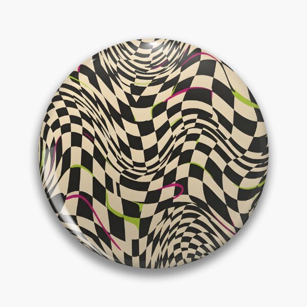Item preview, Warped Checkered Waves designed and sold by Kaleidoscope Print.