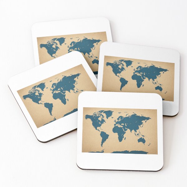 Item preview, Inverted World Map – Oceans as Land, Continents as Water designed and sold by NomadUSArt.